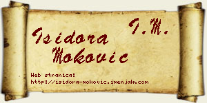 Isidora Moković vizit kartica